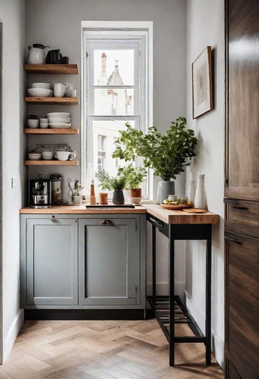 39 Clever Small Kitchen Ideas: Maximize Your Space with Stylish and Functional Designs 36 27. Narrow Console Table for Kitchen-0