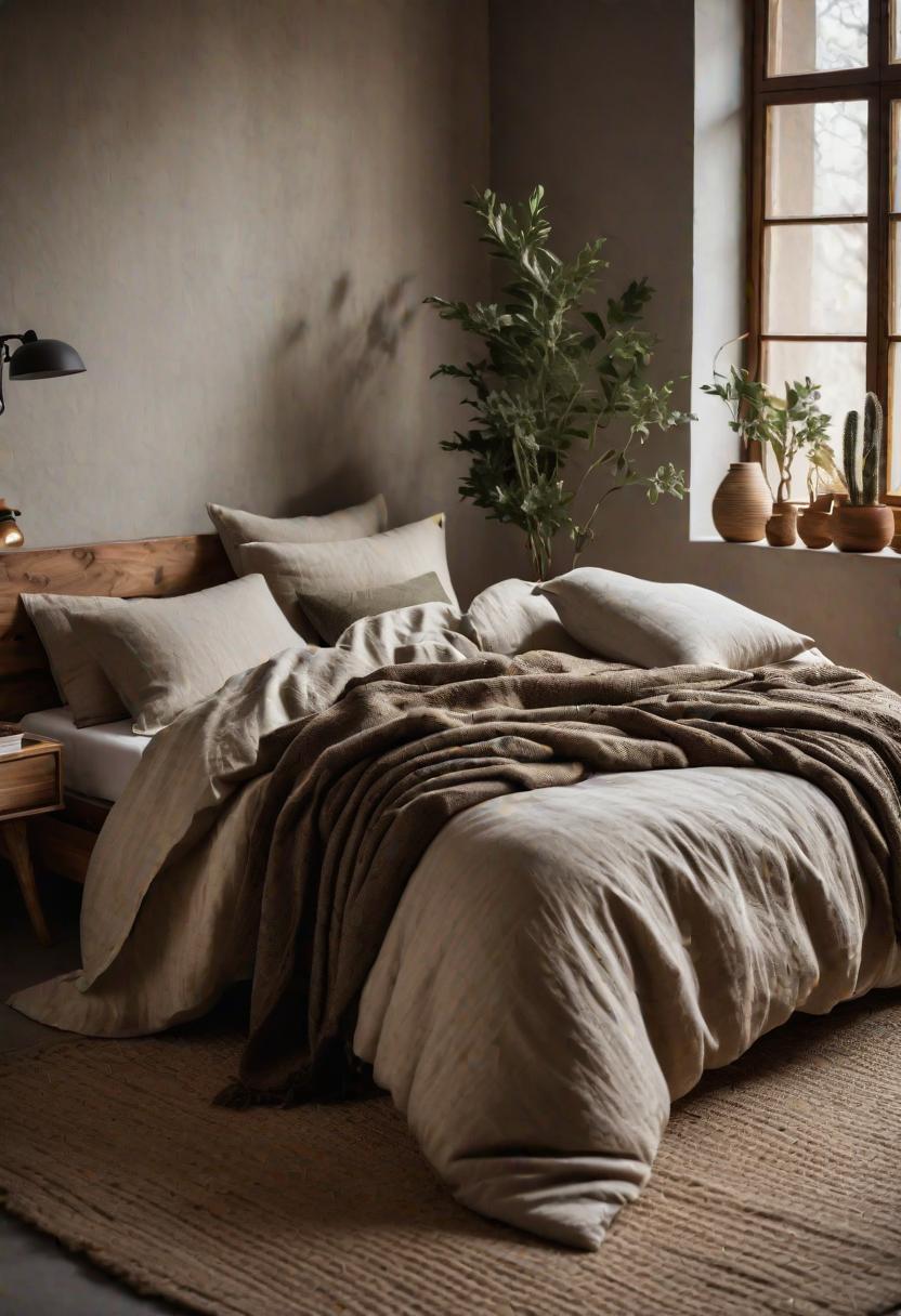 36 Earthy Bedroom Ideas for a Serene Space 12 5. Natural Bedding Sets Collection-1