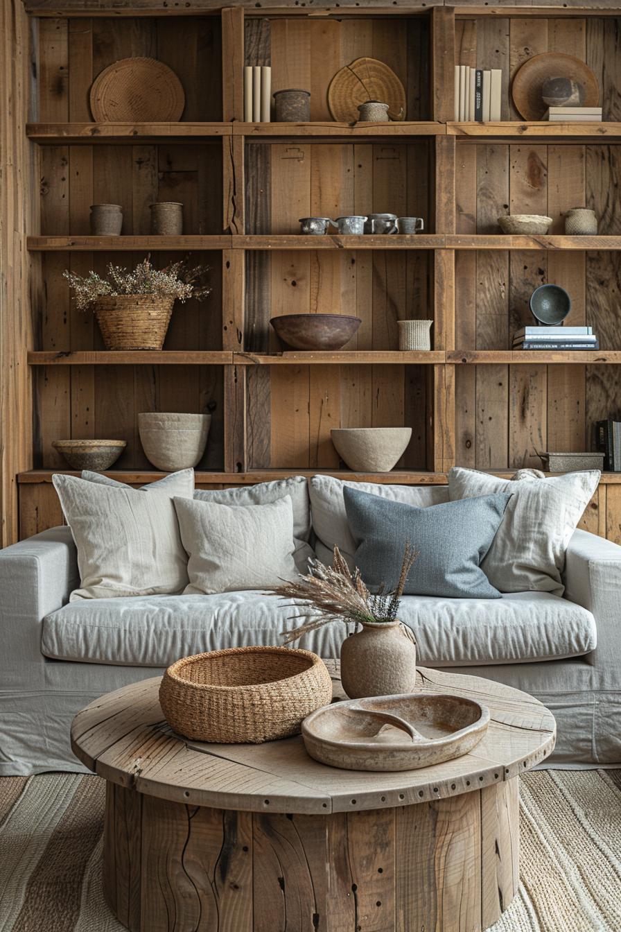 19 unique earthy living room ideas for a cozy makeover 43 13. Natural elegance in the living room-2