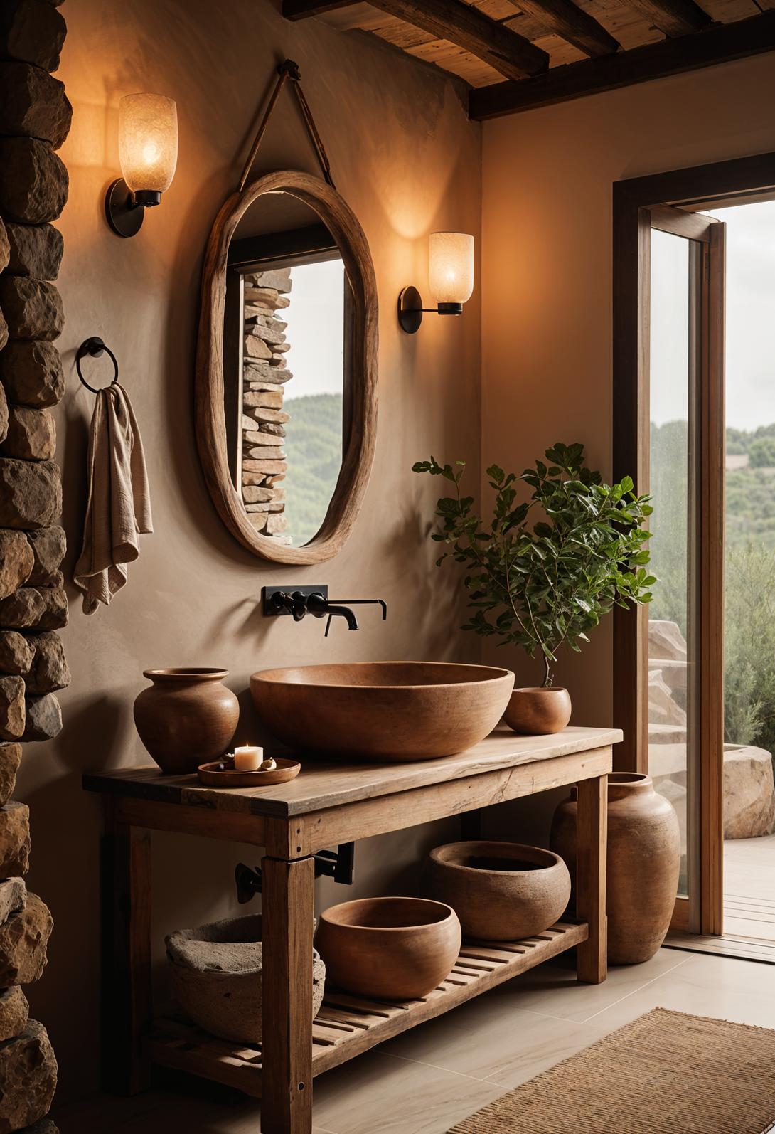 20 aesthetic bathroom designs for your home processing 30 17. Natural serenity: stone sink charm-2