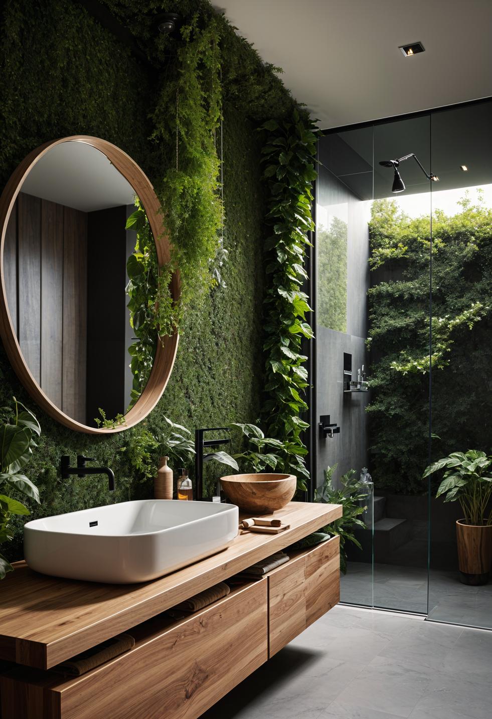 20 aesthetic bathroom designs for your home processing 17 10. Natural Wood & Greenery Haven-0