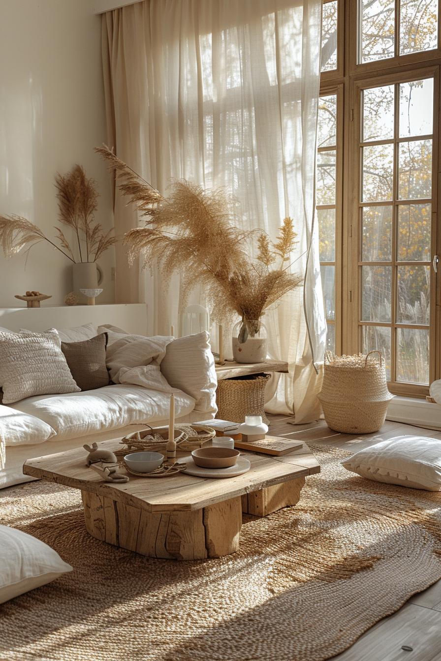 19 unique earthy living room ideas for a cozy house processing 3 1. Natural wood & linenleben-0