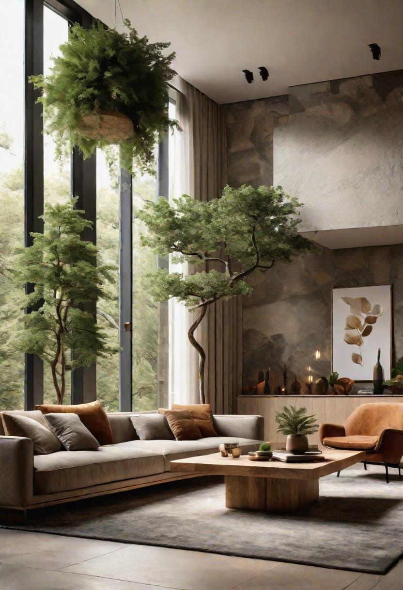 49 Modern Living Room Ideas: Create a Contemporary Haven 31 24. Nature-Inspired Contemporary Living Room-0