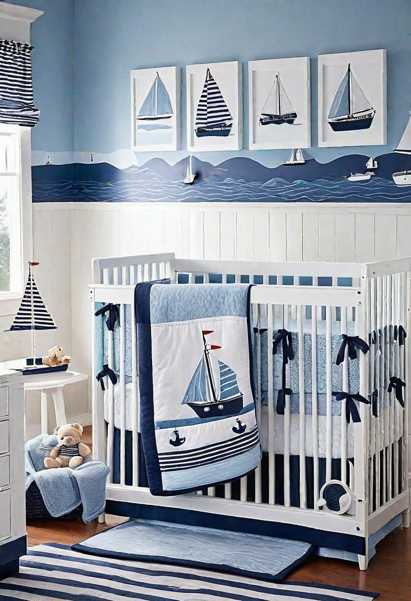 28 Charming Baby Boy Nursery Ideas: Creative Themes and Decor for Your Little Man 3 1. Nautical Baby Boy Nursery Design-0