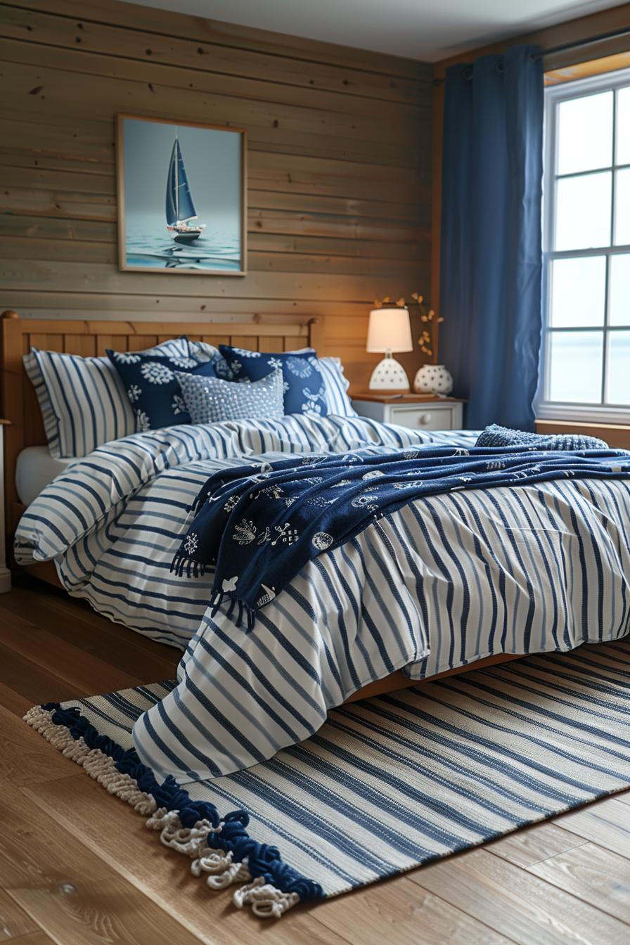 15 aesthetic coastal bedroom ideas for a dreamy withdrawal 34 15. Seustically inspired carpet selection-0