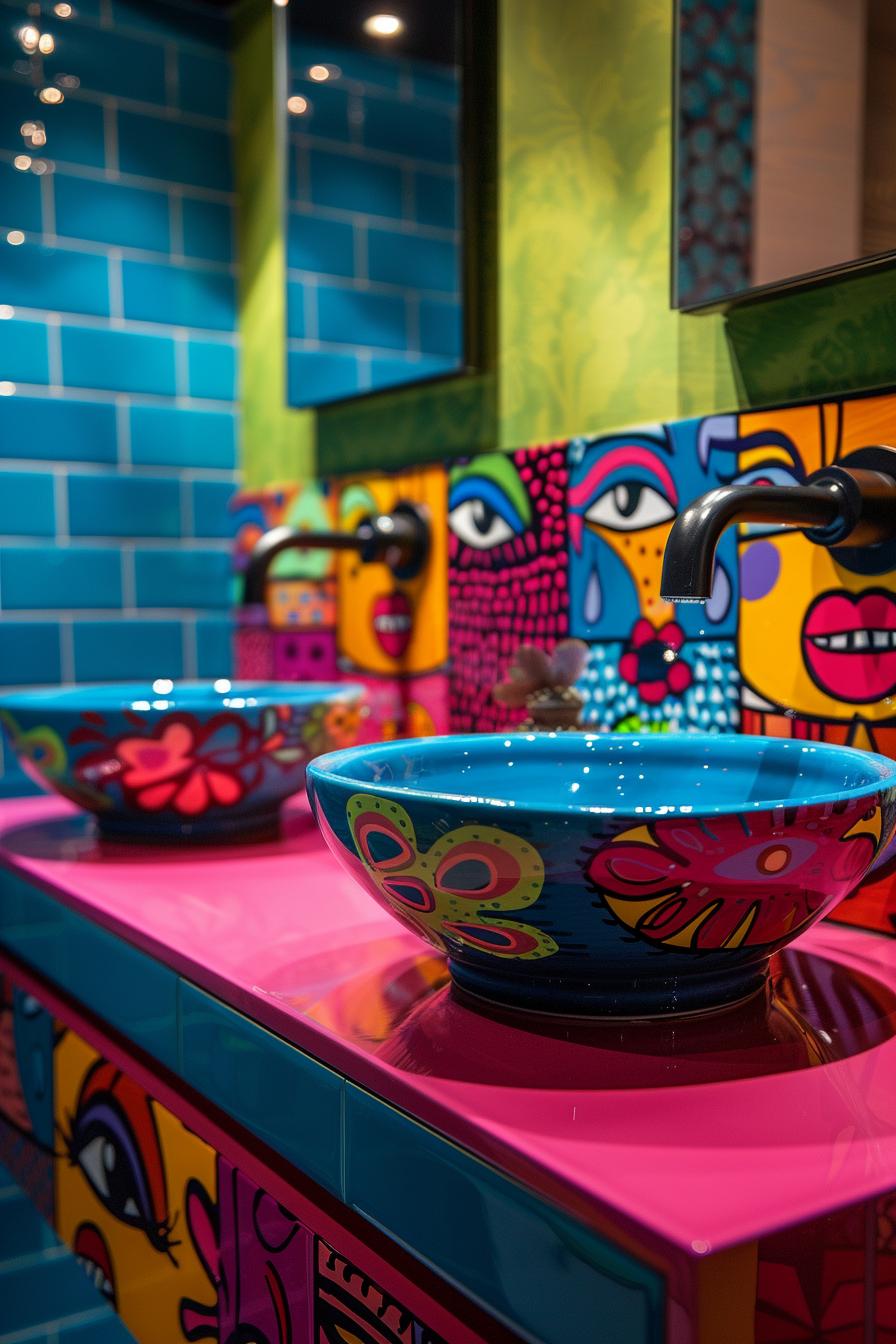 15 beautiful bathroom designs to improve your room 35 15. NEON POP Art Bathroom Statement-0