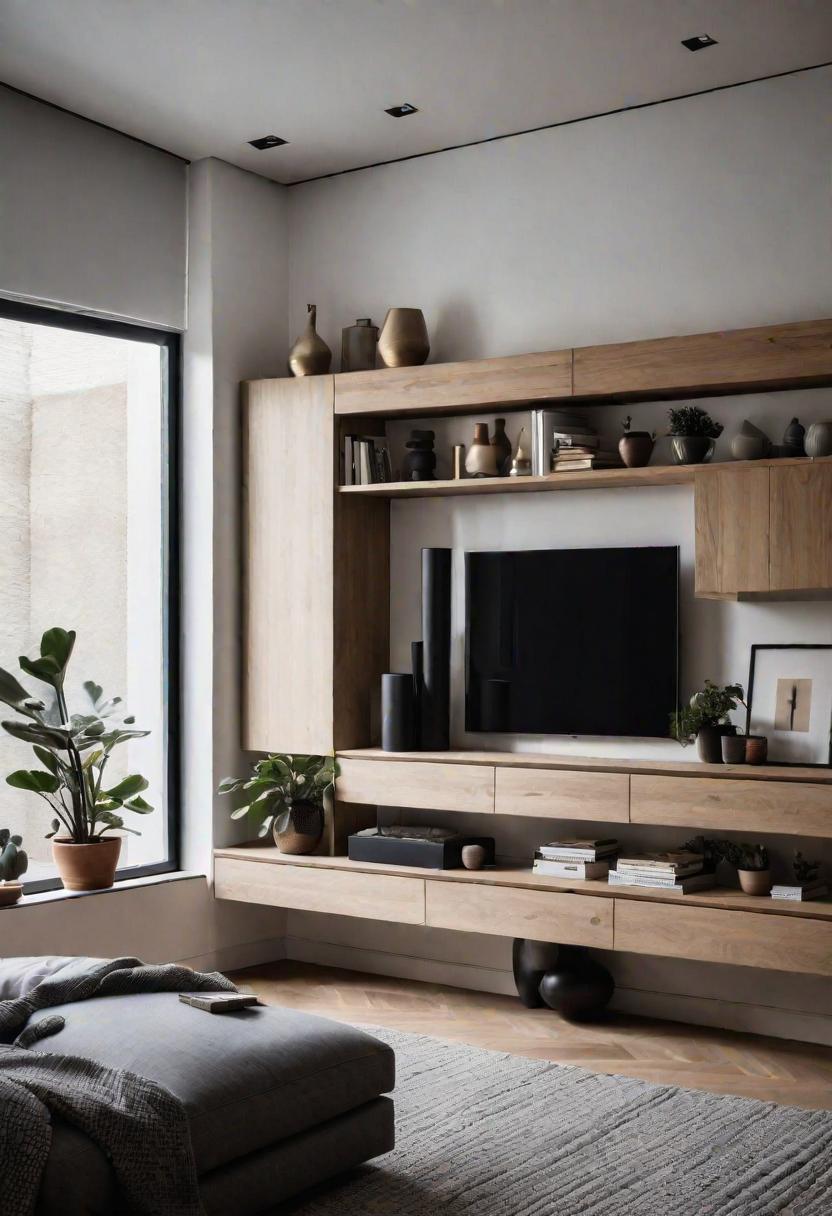 Small Space, Big Impact: 34 Minimalist Living Room Ideas for Every Apartment 27 25. Niche Shelves: Decor & Storage-0