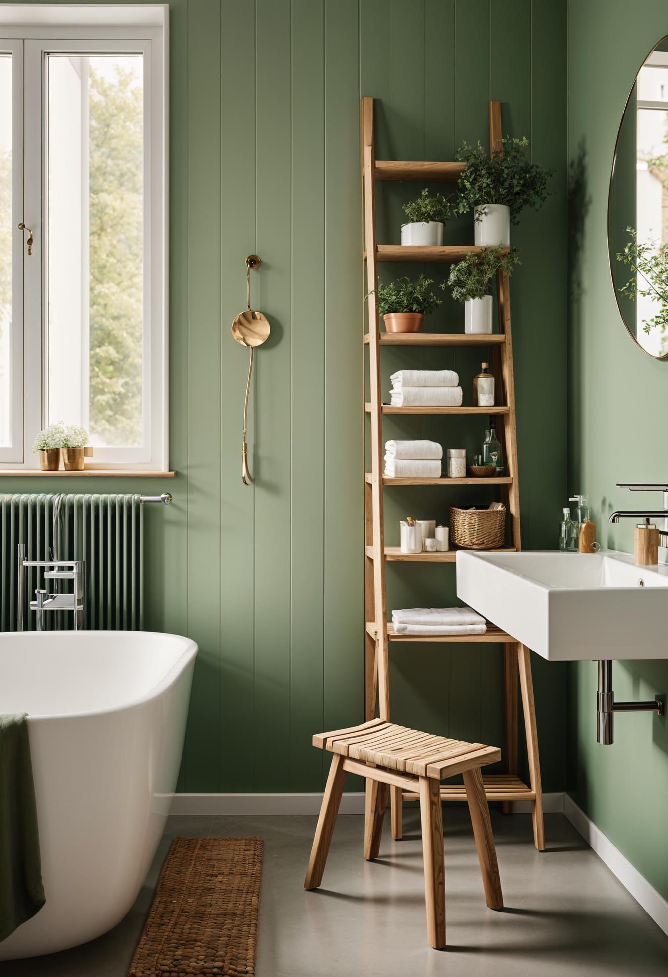 27 wunderschöne grüne Badezimmerideen für einen frischen Look 30 22. Nordic Green Badezimmer Serenity-0