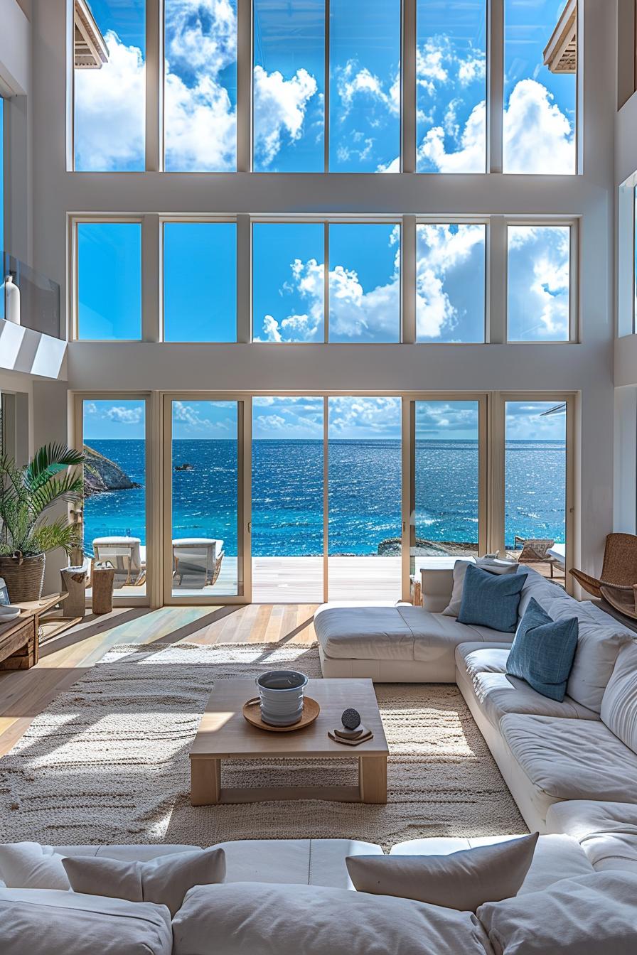 15 aesthetic modern coasts living room ideas 13 4. Ocean view window installation-2