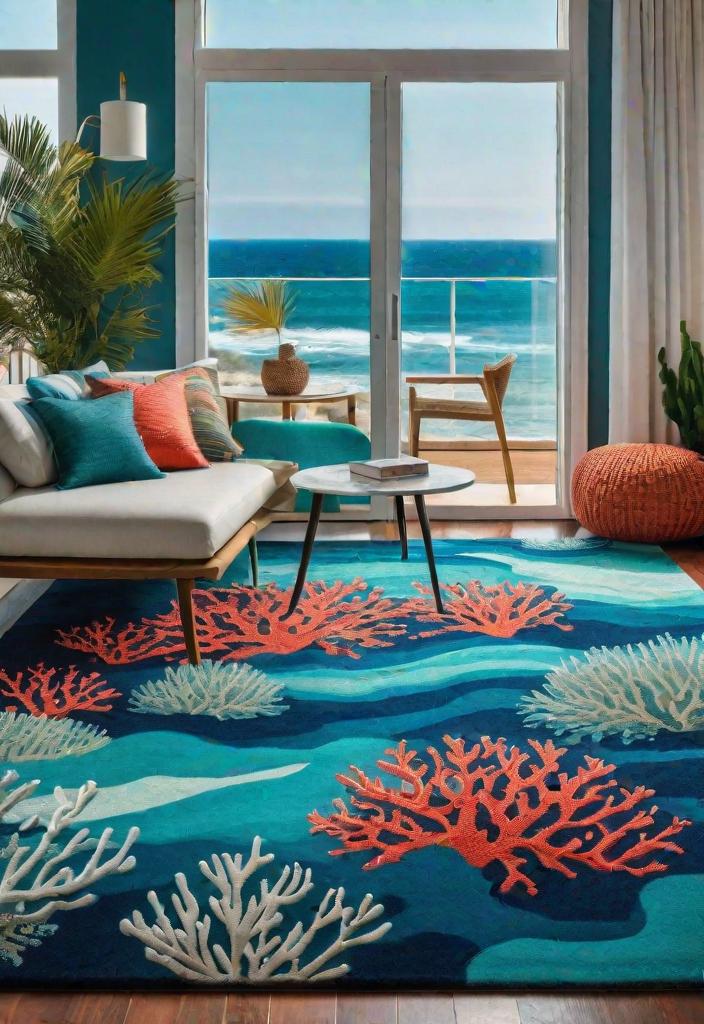 43 Inspiring Coastal Living Room Ideas 45 43. Ocean-inspired area rugs for coastal living rooms-0