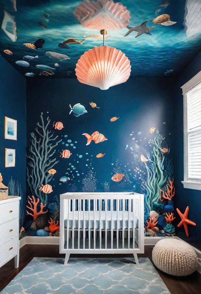 61 Dreamy Nursery Room Inspirations: From Cozy Corners to Whimsical Themes 25 14. Oceanic Nursery Oasis-0