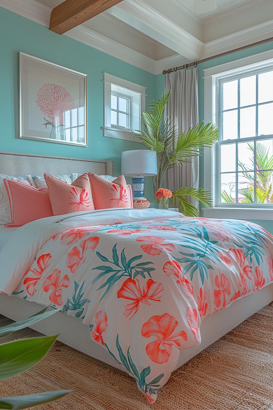 15 dreamy pink coastal bedroom ideas: beach & aesthetics 7 2. Oceanic pink bedroom haven-1