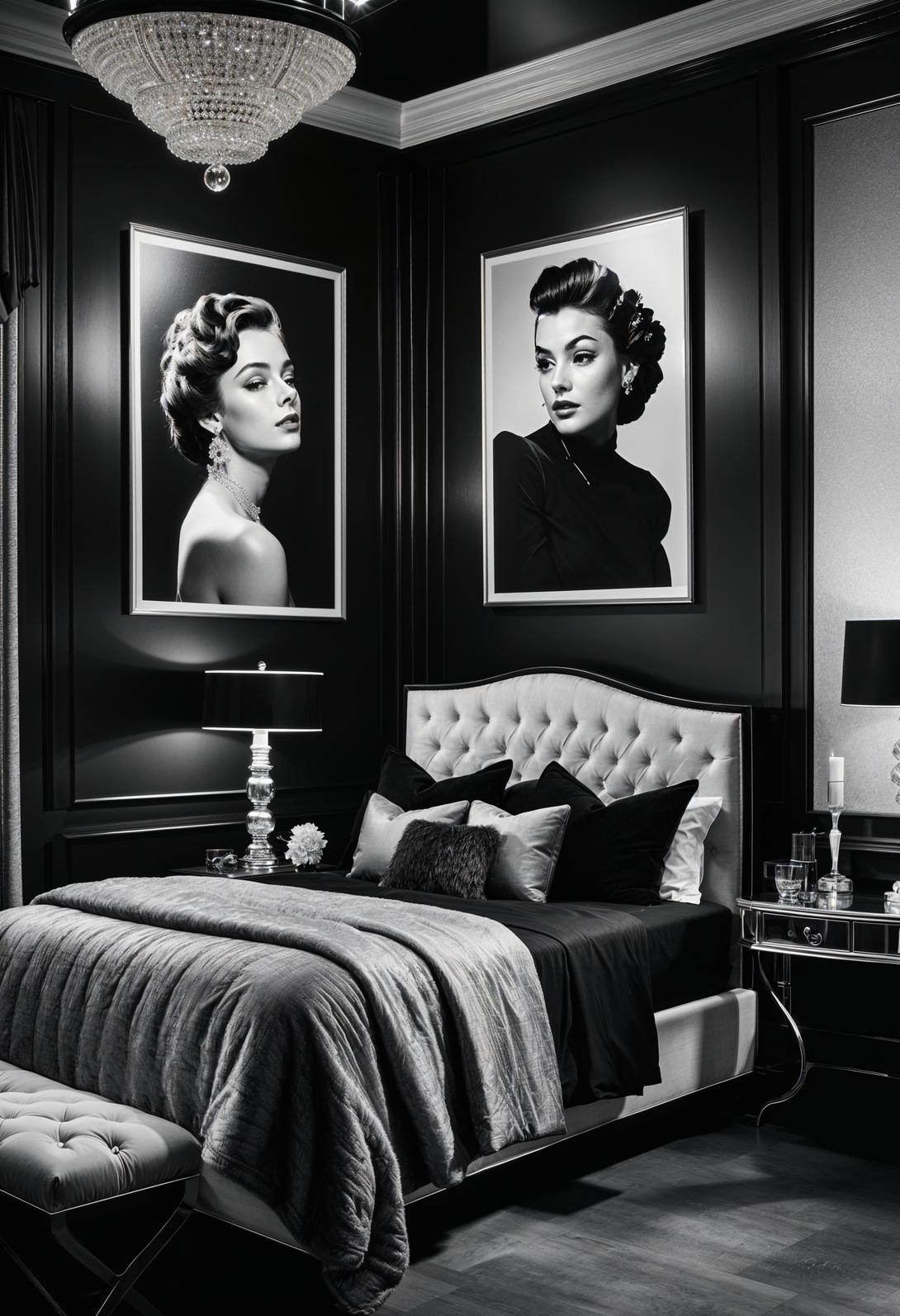 48 Super Cute Dream Room Inspirations for Ultimate Coziness! 56 43. Old Hollywood Glam Room Inspiration-0