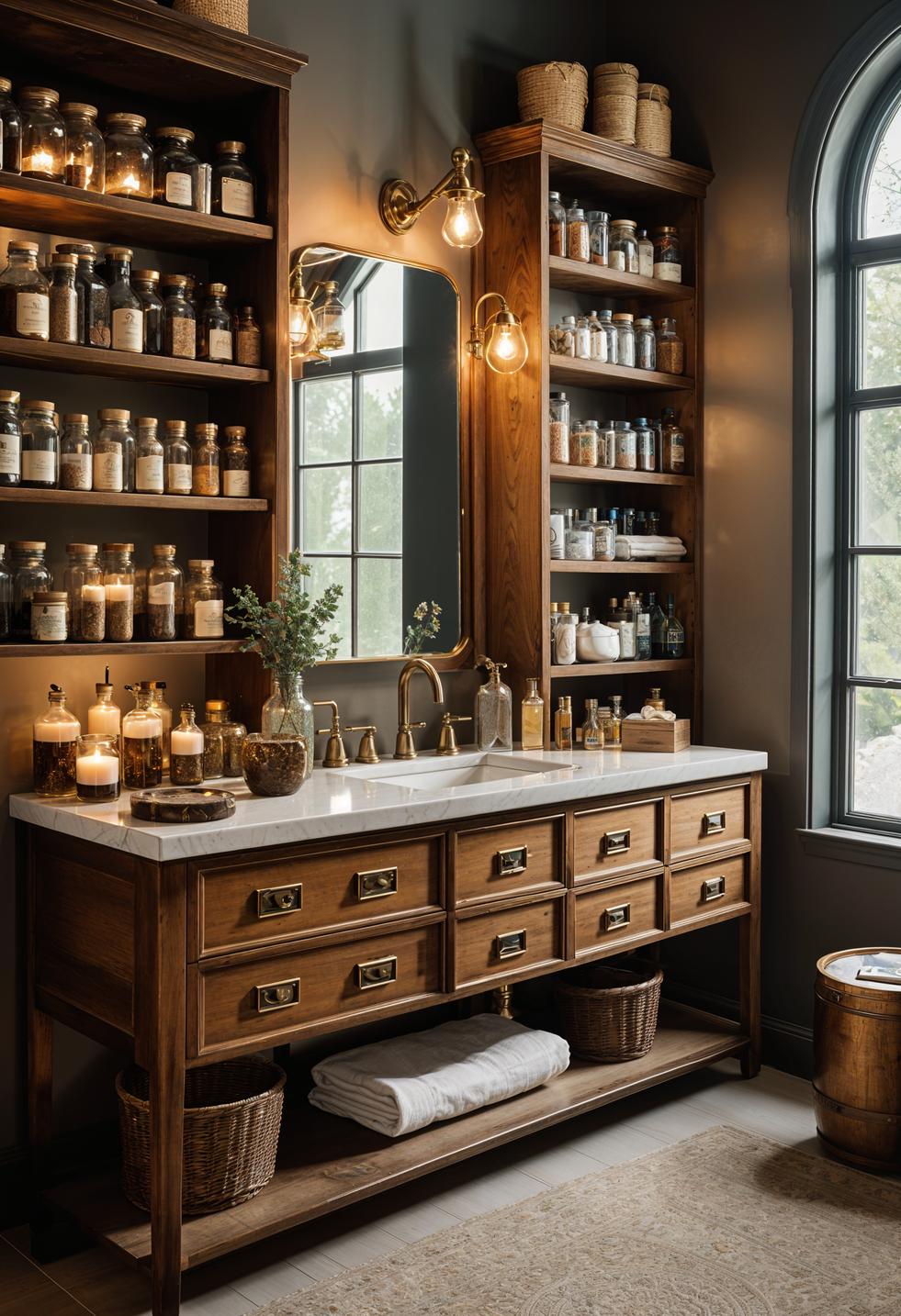 29 Breathtaking Bathroom Decor Ideas to Revamp Your Space 9 3. Old-timey Bathroom Decor Ideas-0