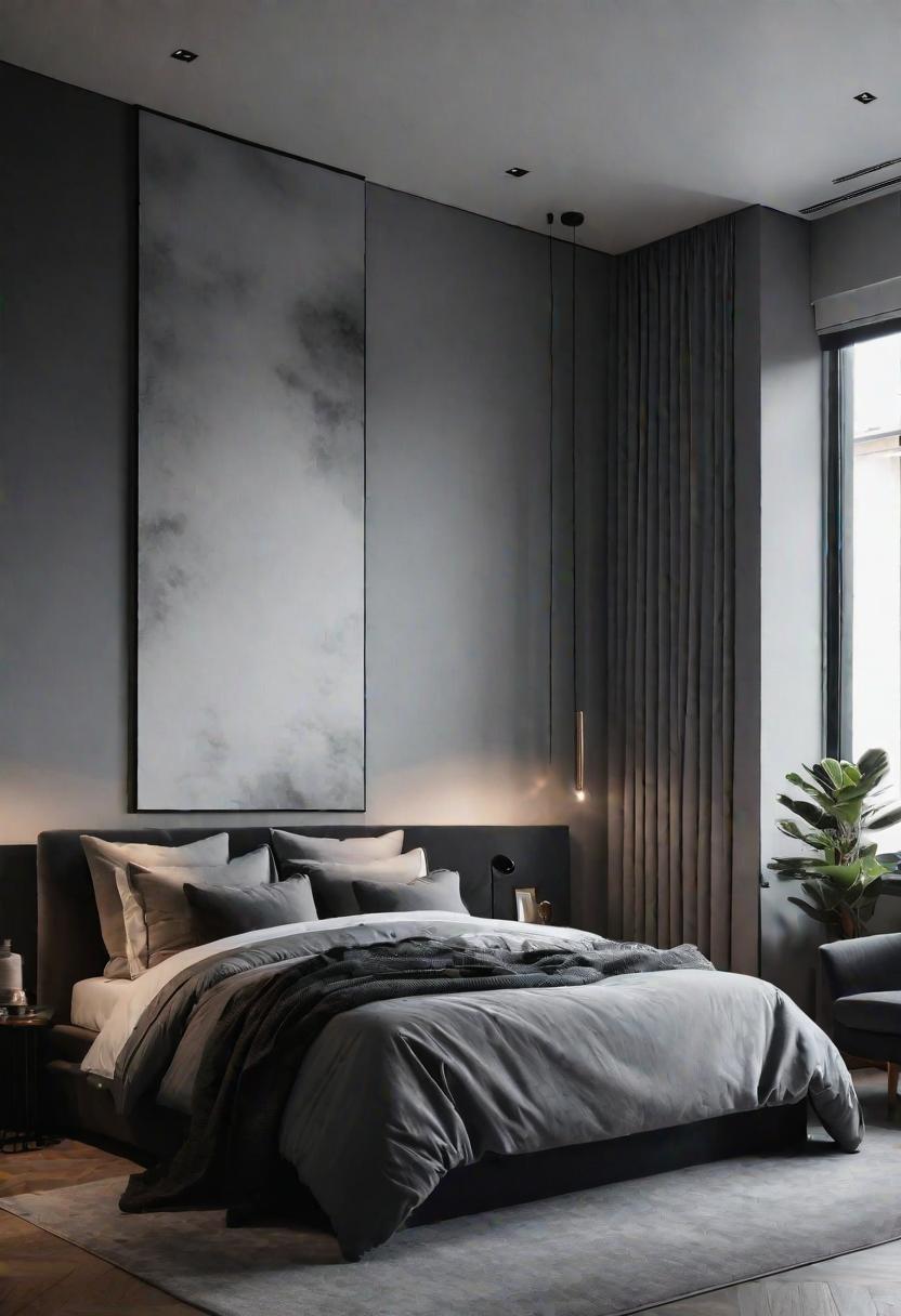 47 Stunning Grey Bedroom Ideas for An Elegant Bedroom Design 29 27. Ombre Grey Bedroom Walls-0