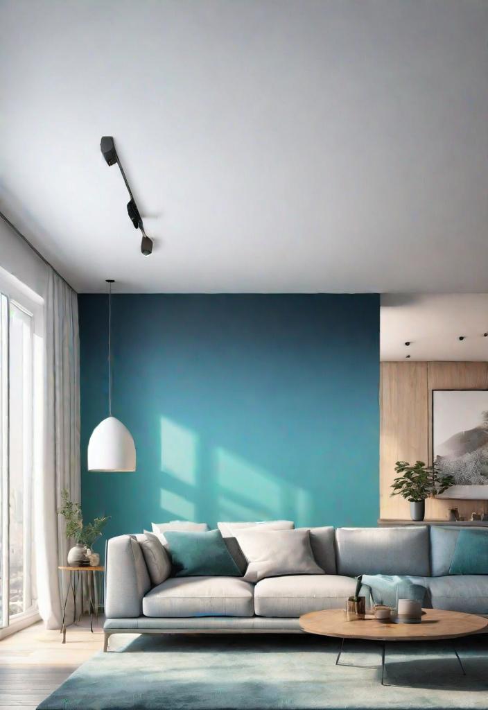 40 Breathtaking accent walls in living room Ideas 8 6. Ombré Living Room Accent Walls-0