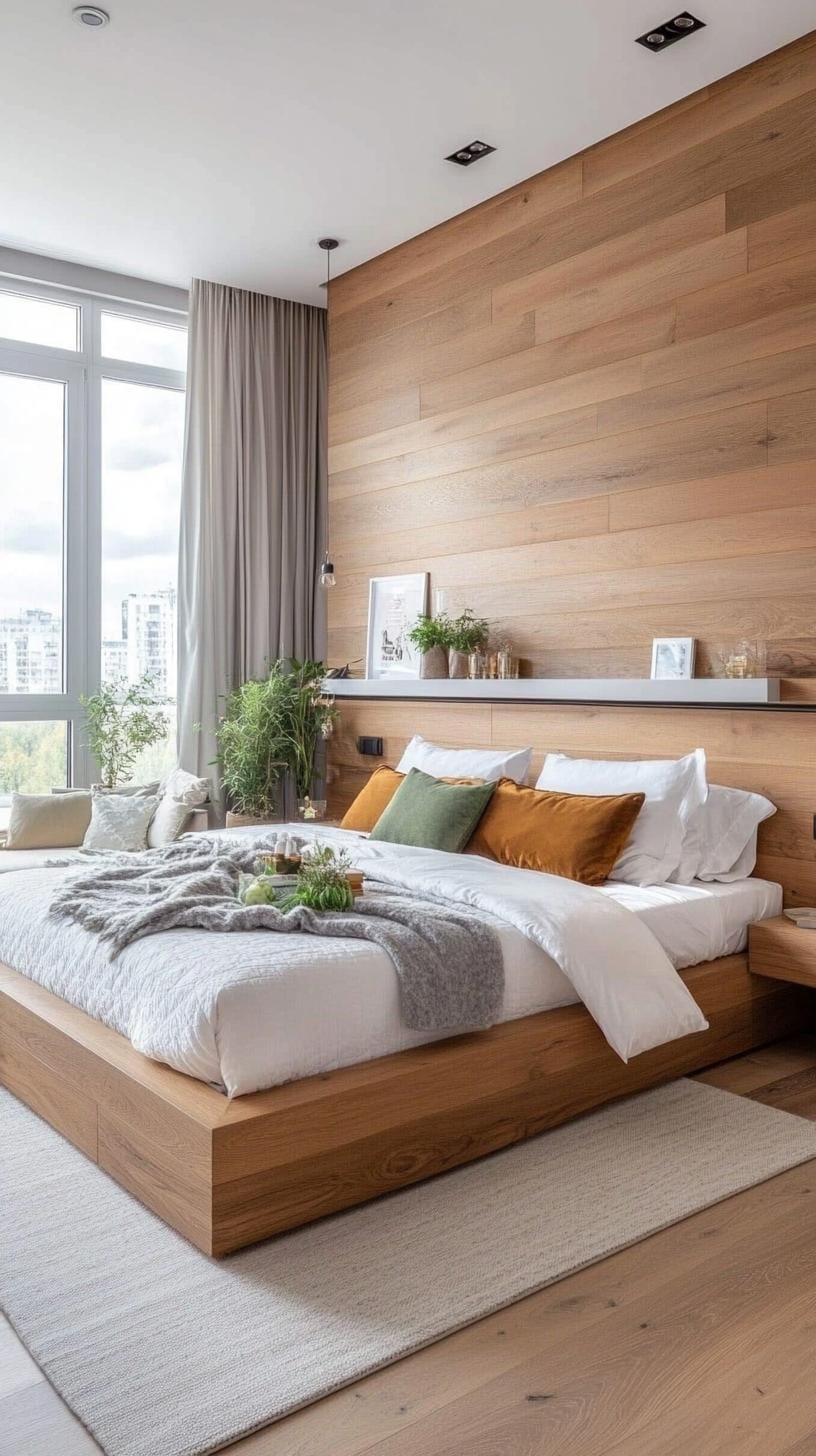20 new minimalist bedroom ideas to inspire your 2025 refreshment 40 12. Open Space Living: Create an expansive, decent look with open shelves and hidden memory-0