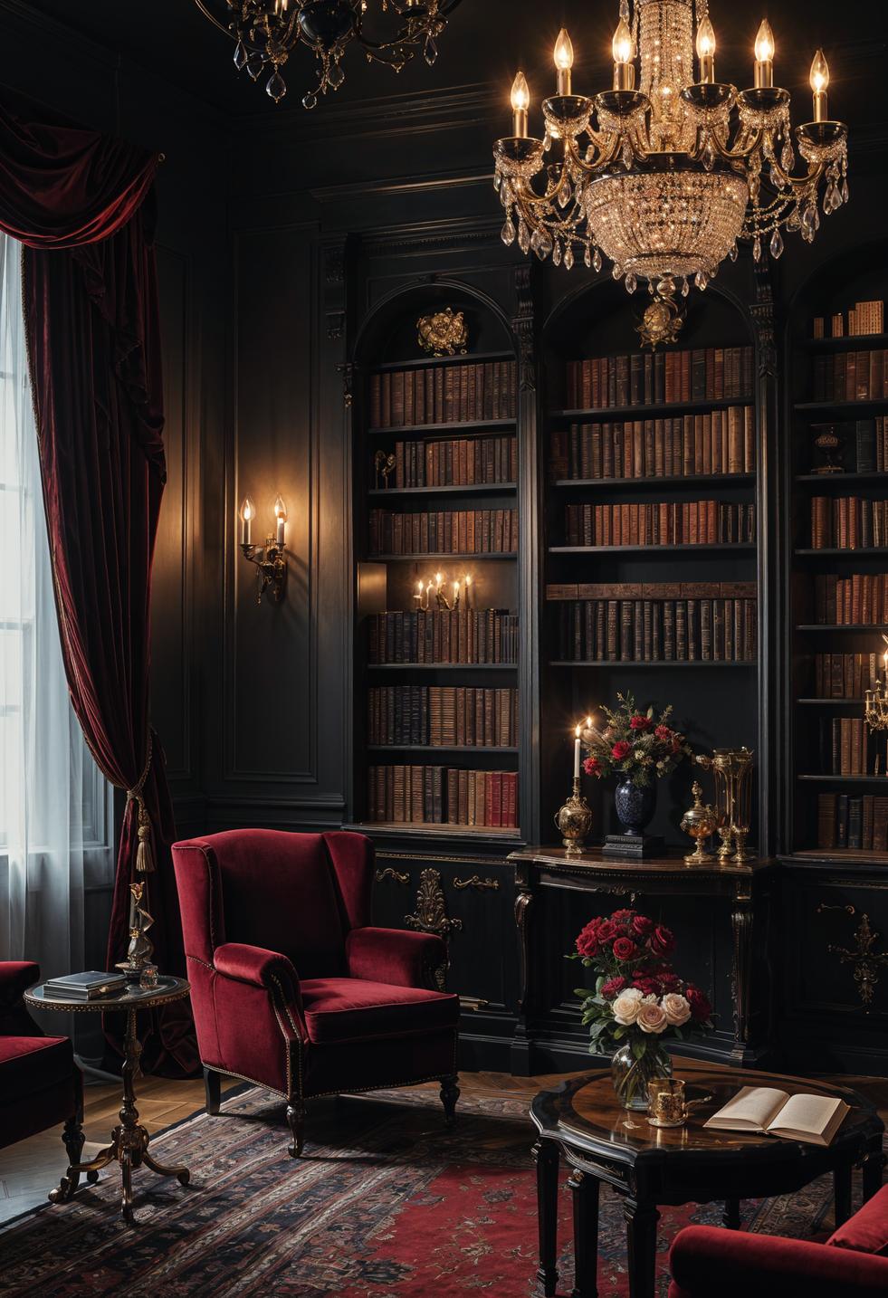 35 Gorgeous Dark Boho Living Room Inspirations 6 3. Opulent Dark Boho Living Room-0