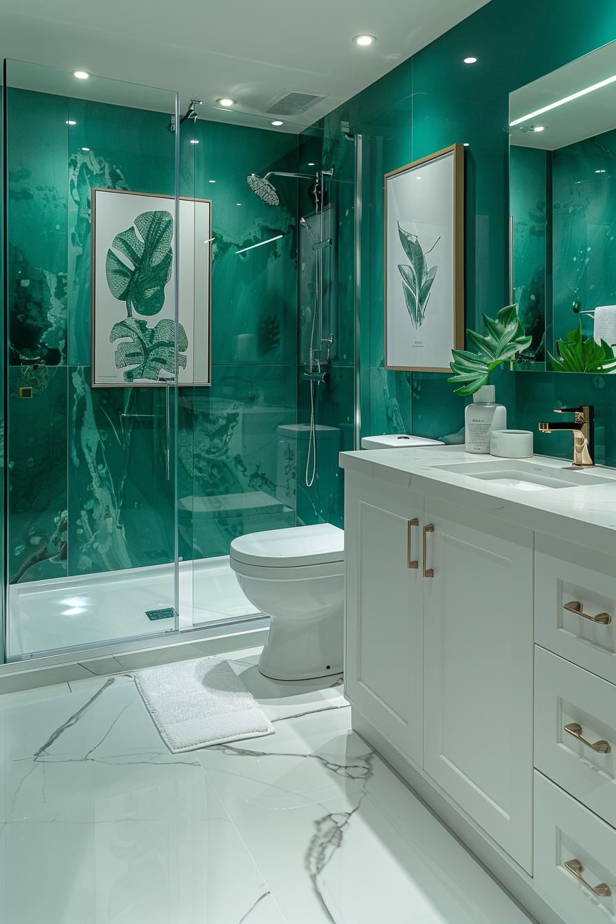 15 trendy bathroom colors for a breathtaking makeover 27 10. Opulent jade for bathroom elegance-0