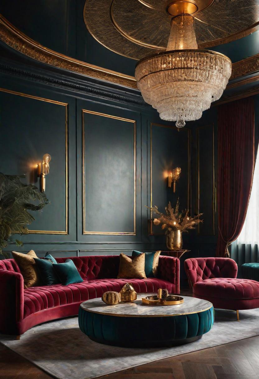 45 Warm & Inviting Cozy Living Room Ideas for Ultimate Relaxation 30 28. Opulent Velvet Lounge Aesthetic-0
