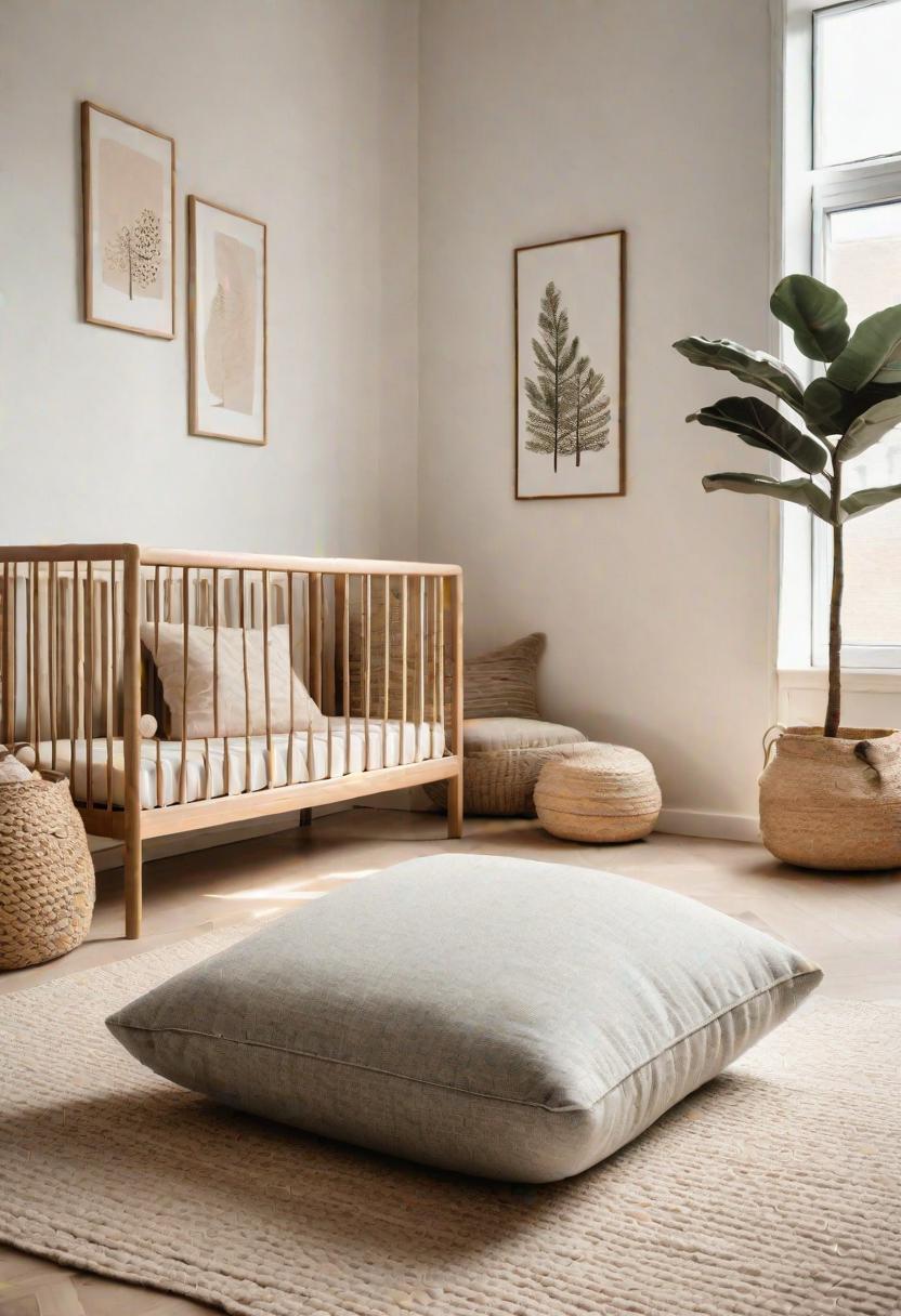 37 Sleek Minimalist Nursery Ideas: Modern, Serene Designs 34 29. Organic Floor Pillows for Seating-0