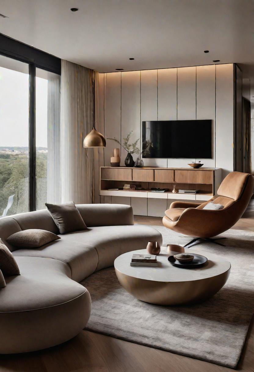 49 Modern Living Room Ideas: Create a Contemporary Haven 35 28. Organic Modern Living Room Design-0