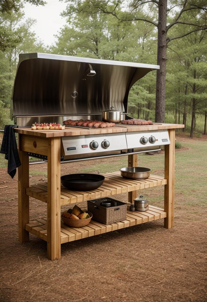 26 Genius Kitchen Island Ideen: Stil und Funktionalität 35 22. Outdoor BBQ Island Essentials-0