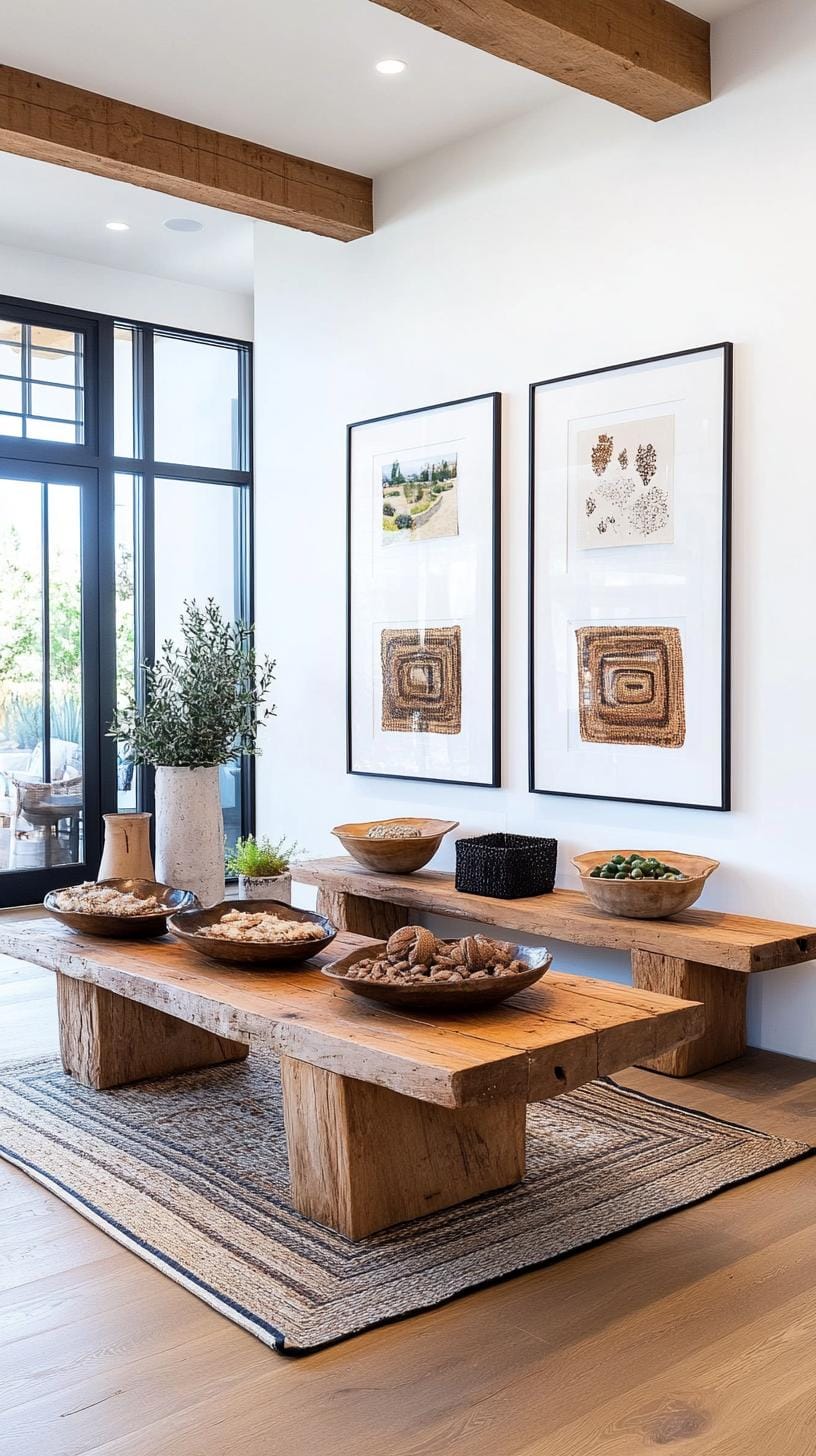 37 Gallery Wall Decor Ideas: Layouts And Styles to Elevate Any Room 98 32. Oversized duo statement wall featuring two large impactful frames side by side-2