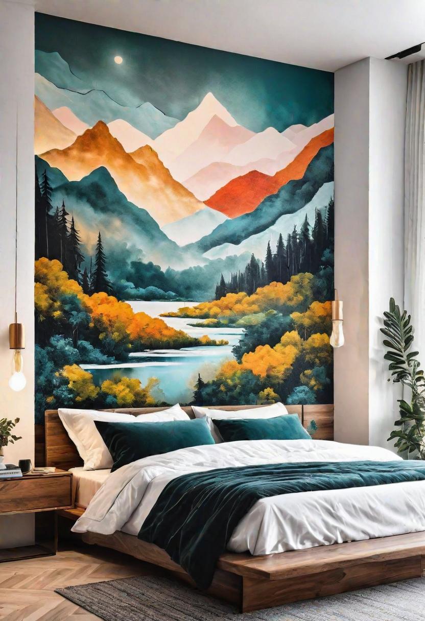 61 Inspiring Bedroom Wall Decor Ideas: Transform Your Space into a Dreamy Retreat 19 17. Painted Mural Inspiration-0