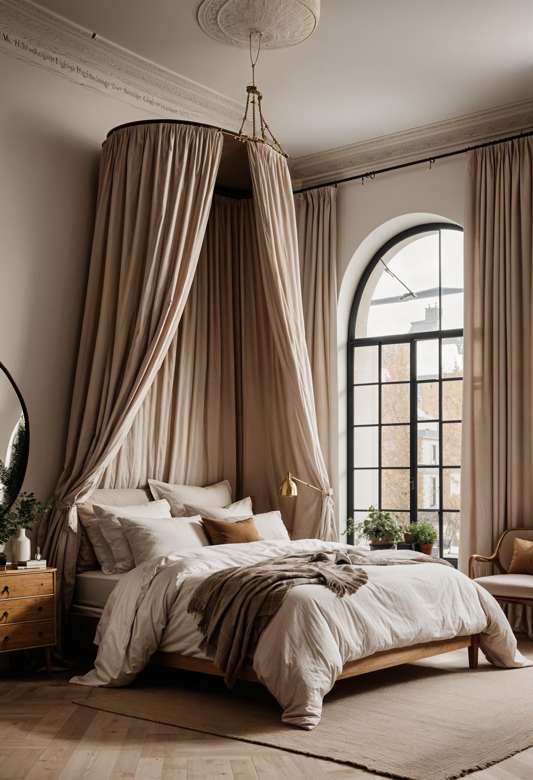 29 wunderschöne neutrale Boho -Schlafzimmer: verträumte und entspannende Räume 57 26. Pariser Chic Ensuite Makeover-0