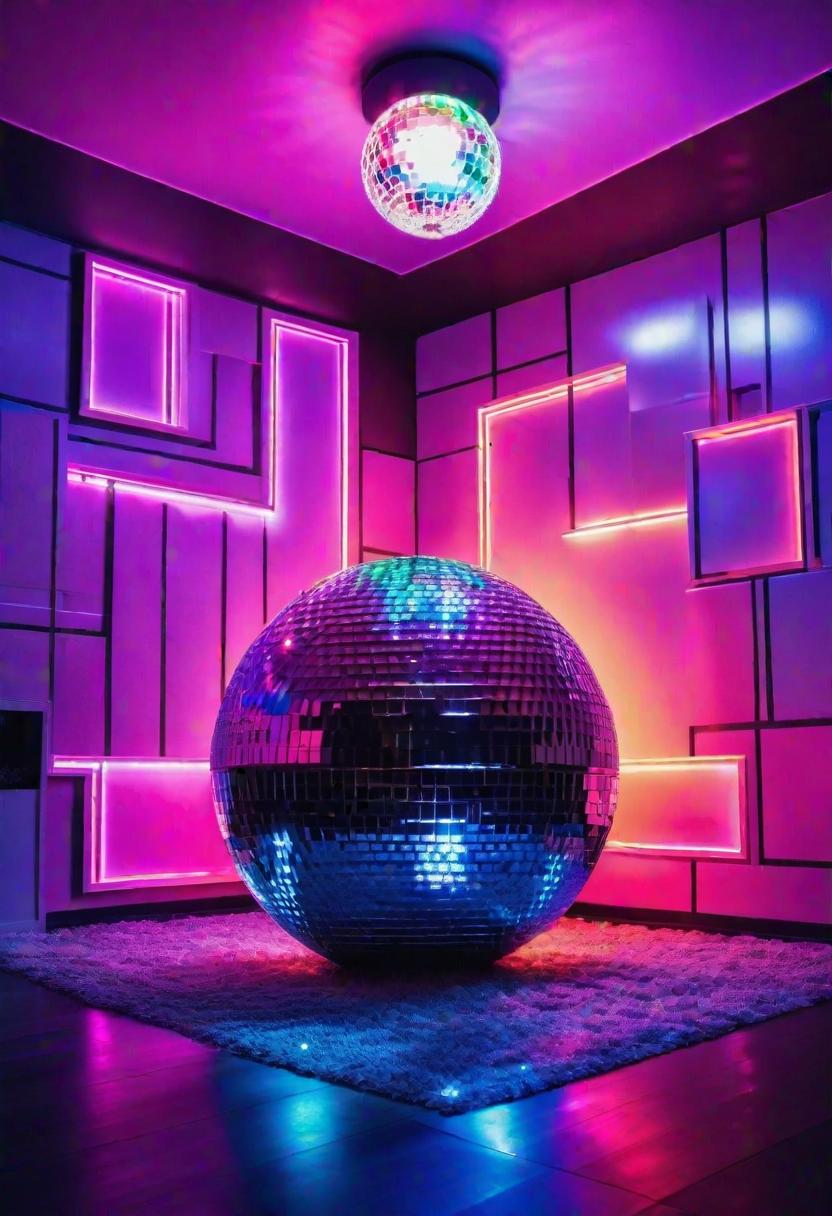 Glow Up Your Bedroom: 33 Chic and Cozy LED Aesthetic Ideas 34 31. Party Corner: Disco Ball + LED Lights-0