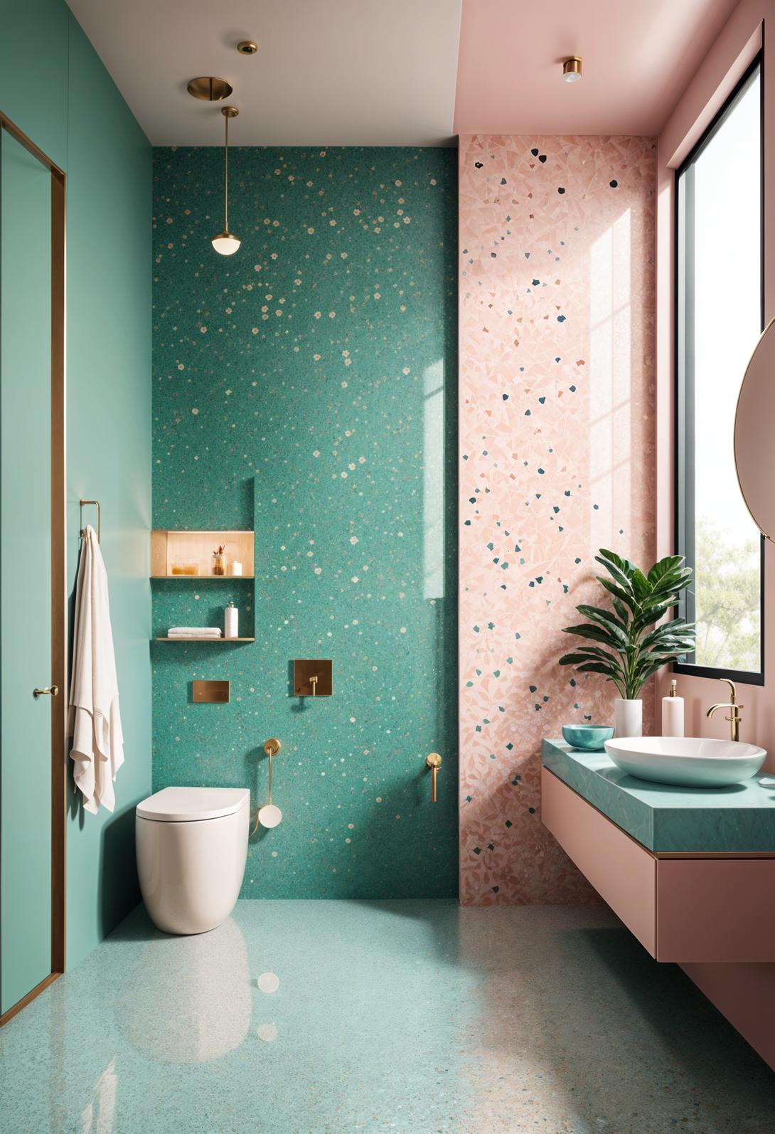 15 new bathroom design trends for 2024 and 2025 15 4. Pastel Terrazzo trend in bathroom-2