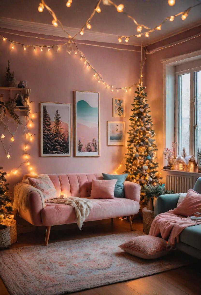 45 Warm & Inviting Cozy Living Room Ideas for Ultimate Relaxation 25 23. Pastel Wonderland Retreat-0