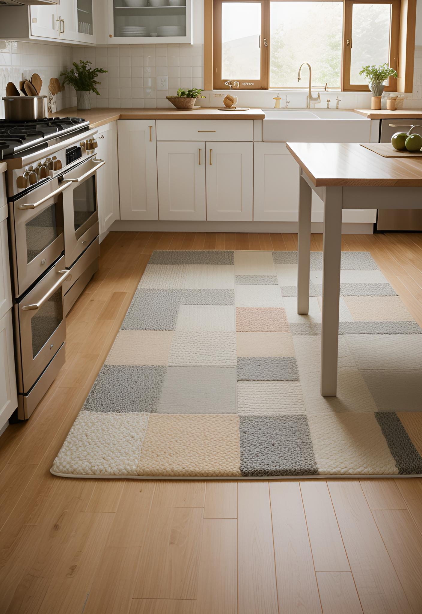 43 Inspiring Kitchen Decor Ideas: Stylish and Functional Accents 66 43. Patterned Kitchen Matting for Style-0