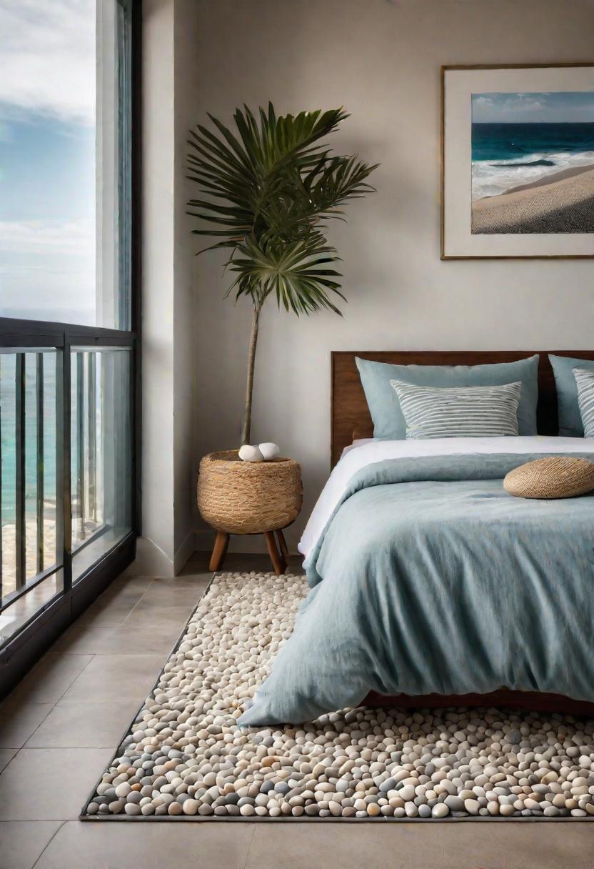 43 Relaxing Coastal Bedrooms for Breezy Retreats 25 23. Pebble Beach Floor Design-0