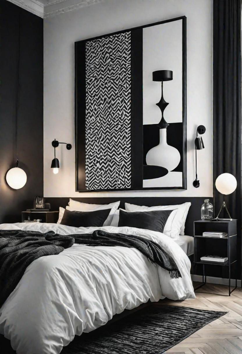 45 Black and White Bedroom Ideas for Timeless Elegance 42 40. Personalized Painted Furniture-0