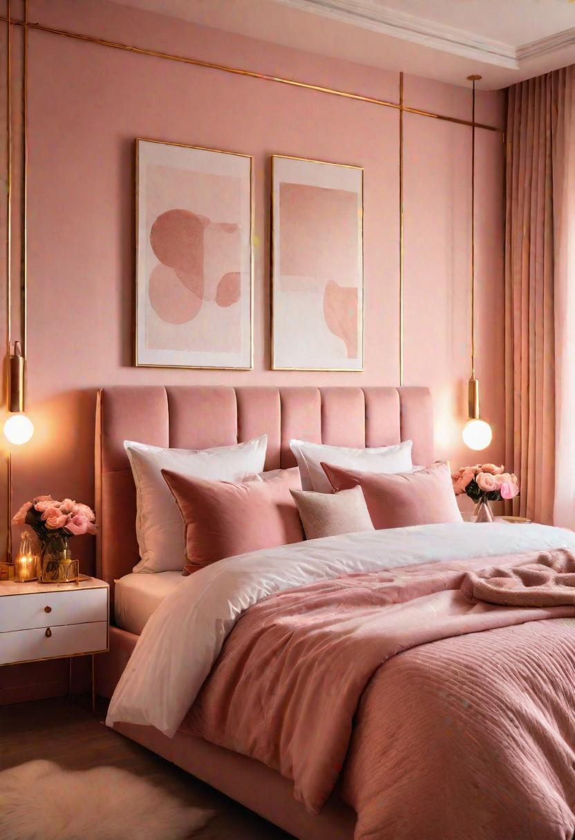 63 Luxurious Pink Bedrooms to Warm Up Your Space 4 1. Pink Bedroom Makeover-0
