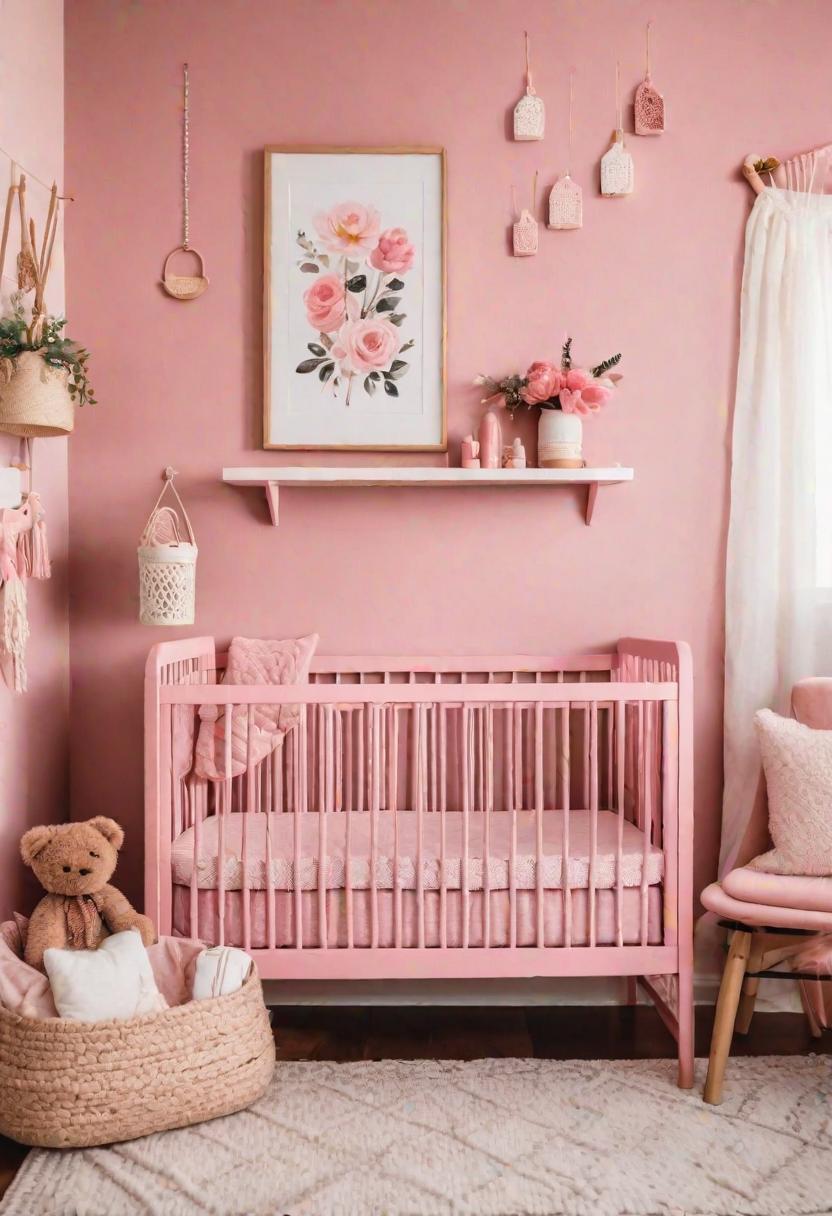 19 Dreamy Pink Boho Kindergarten Ideas: A mixture of warmth, moody and chic Bohemian style 16 11. Pink Mason Jar Organizer-2