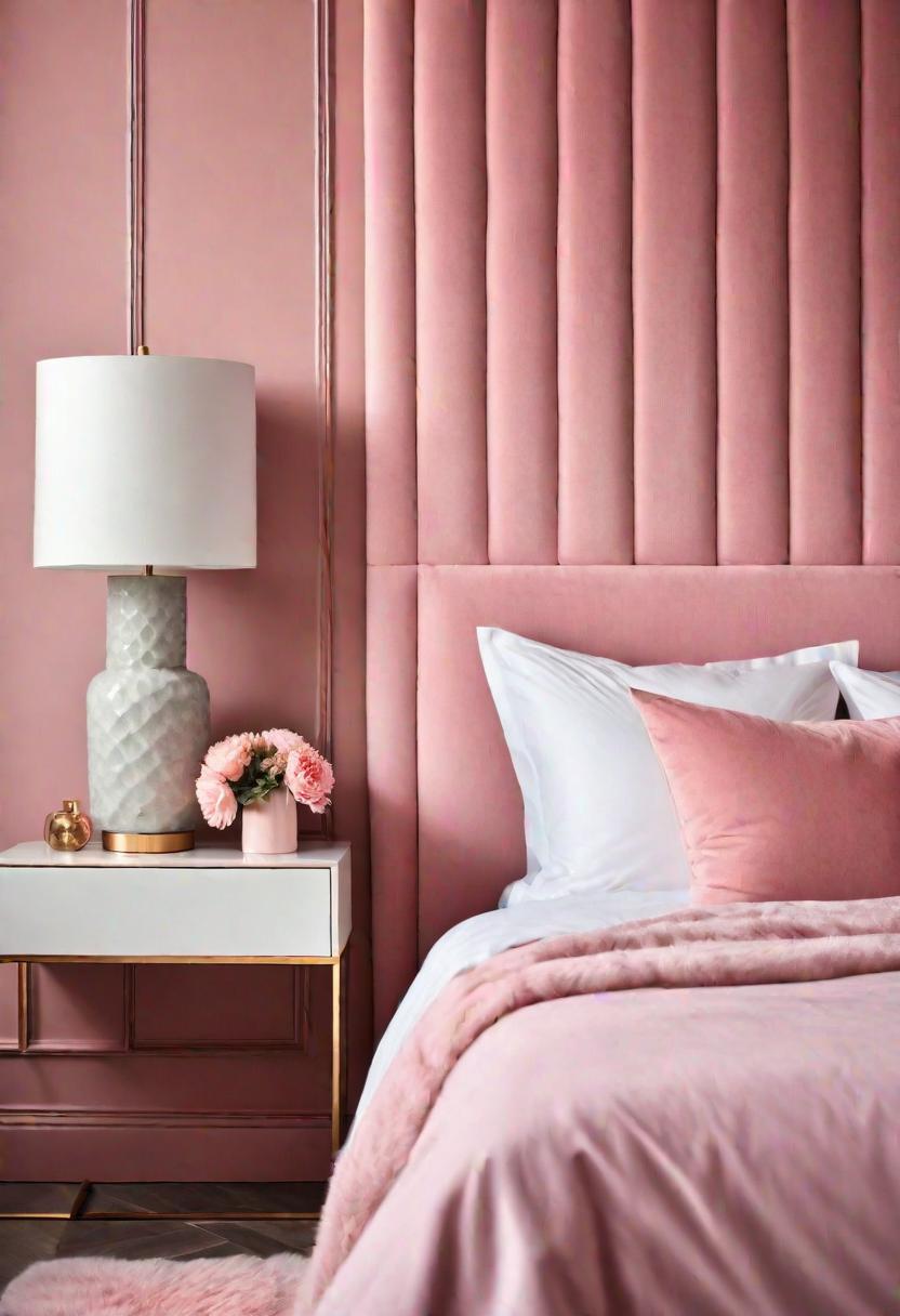 63 Luxurious Pink Bedrooms to Warm Up Your Space 38 36. Pink Upholstered Headboard-0