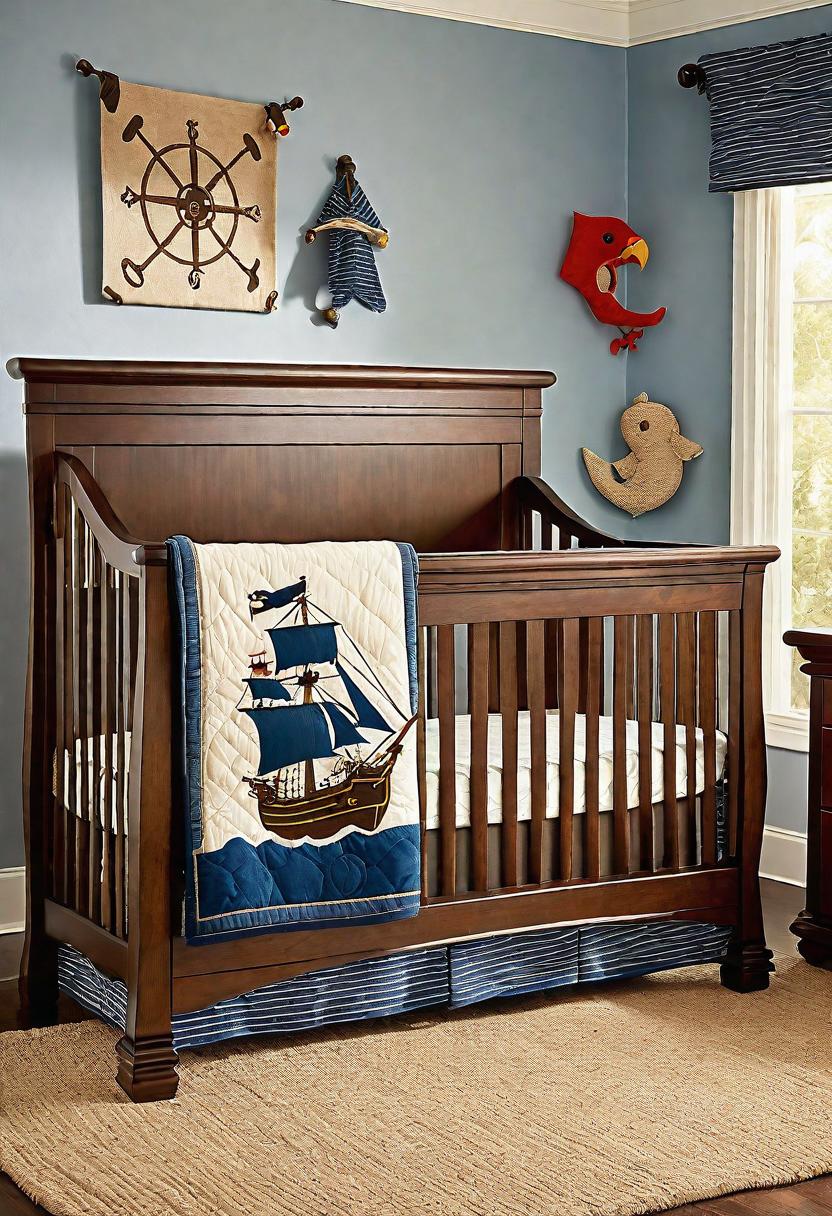 28 Charming Baby Boy Nursery Ideas: Creative Themes and Decor for Your Little Man 16 14. Pirate Cove Nursery Decor-0