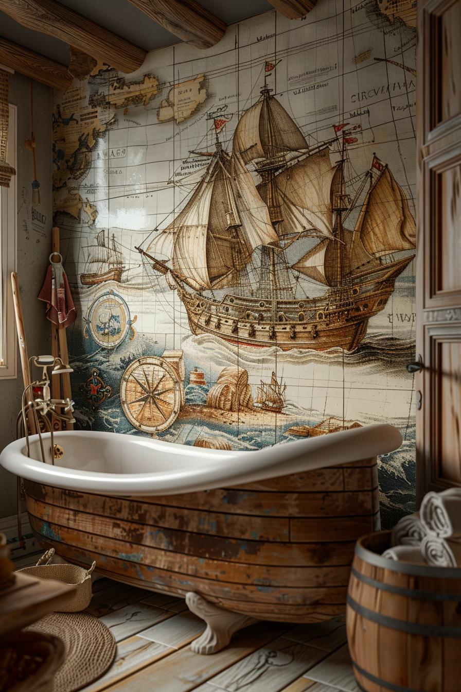 20 aesthetic bathroom designs for your home processing 24 14. Coastal children's bathroom in pirate motif
