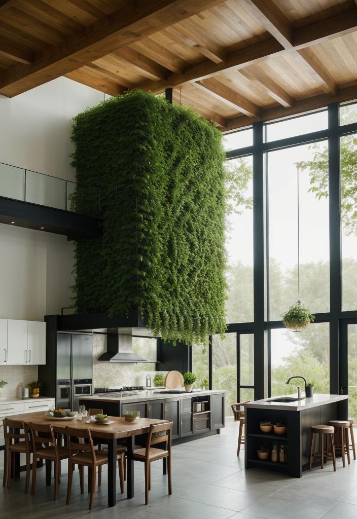 26 Genius Kitchen Island Ideen: Stil und Funktionalität 3 1. Pflanzer auf mehrstufiger Insel-0