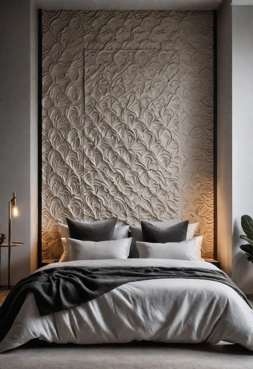 61 Inspiring Bedroom Wall Decor Ideas: Transform Your Space into a Dreamy Retreat 59 57. Plaster Wall Art Ideas-0