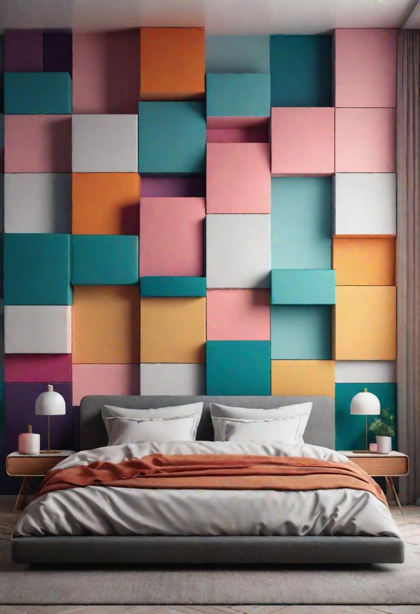 35 Stunning Bedroom Accent Walls for a Cozy Makeover 42 21. Playful Gradient Accent Wall-0