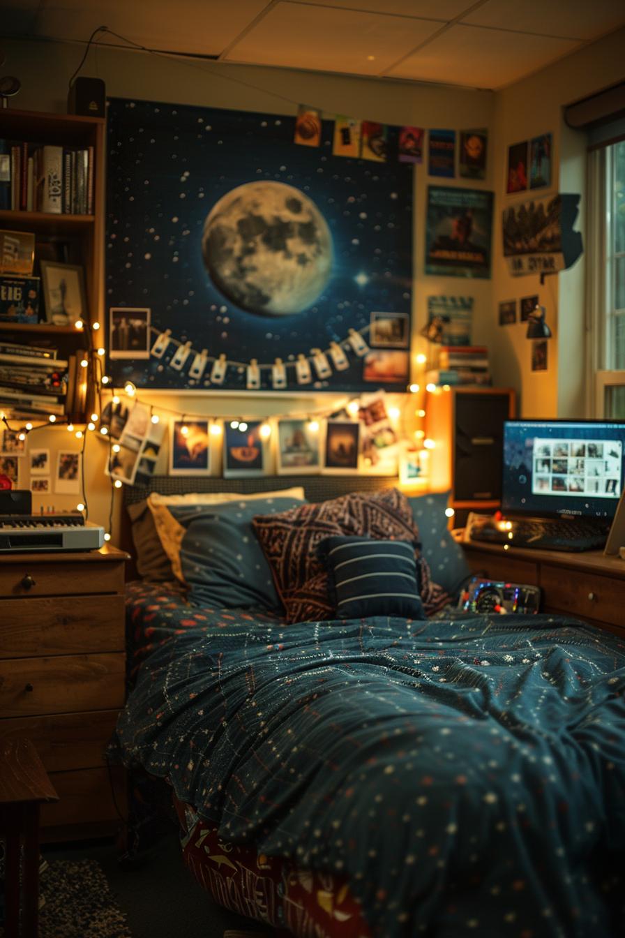 19 trendy college dormitory ideas (new) 26 9. Polaroid gallery with mini-laundry clover-0
