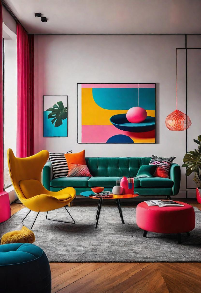 49 Modern Living Room Ideas: Create a Contemporary Haven 24 18. Pop Art Living Room Inspiration-0