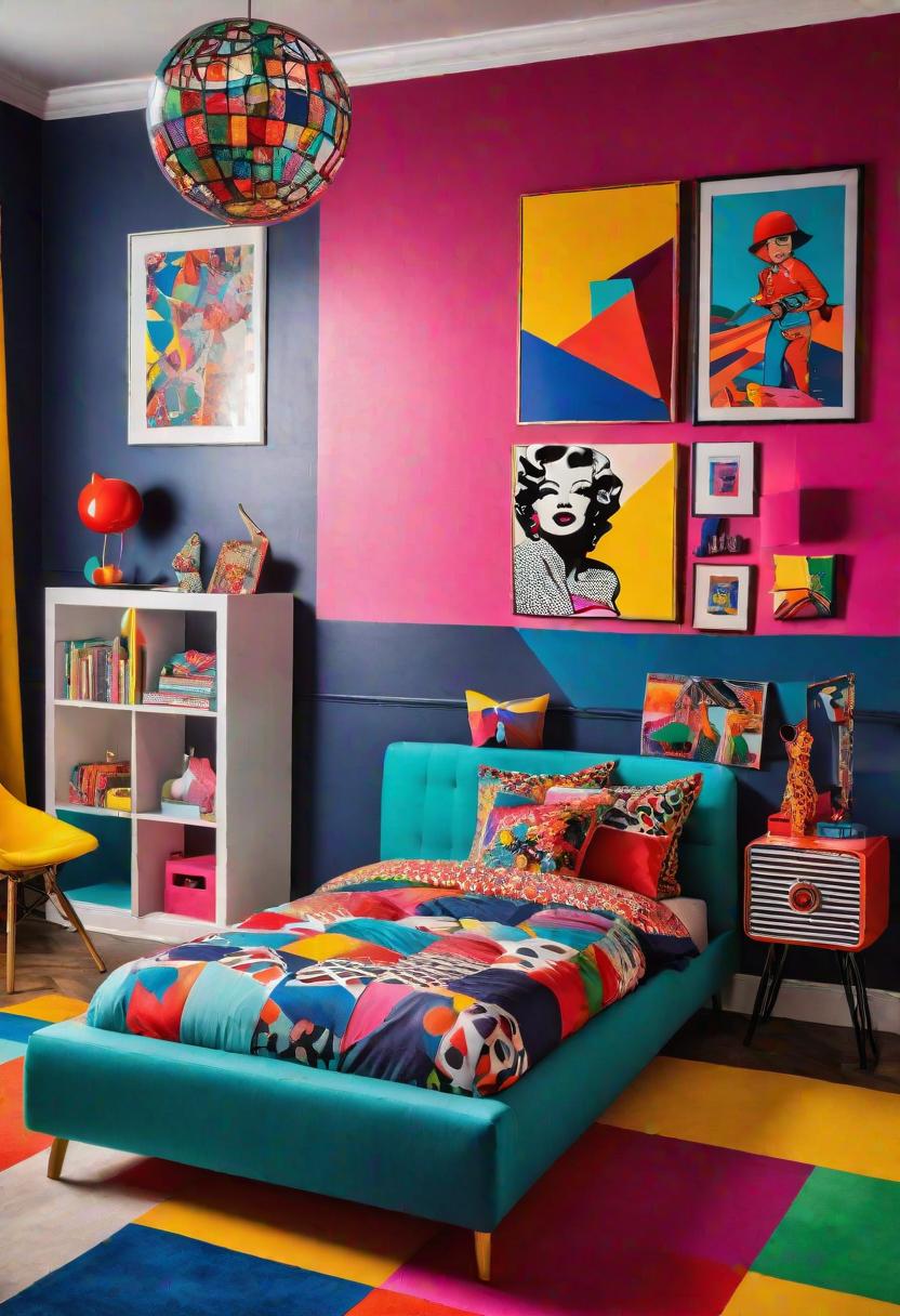 25 Eklektische Schlafzimmerideen für einen einzigartigen Raum 39 22. Pop Art Playroom Collection-0