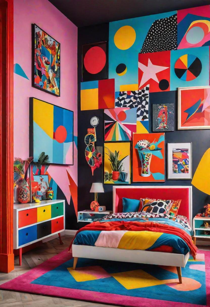 25 Eklektische Schlafzimmerideen für einen einzigartigen Raum 41 22. Pop Art Playroom Collection-2