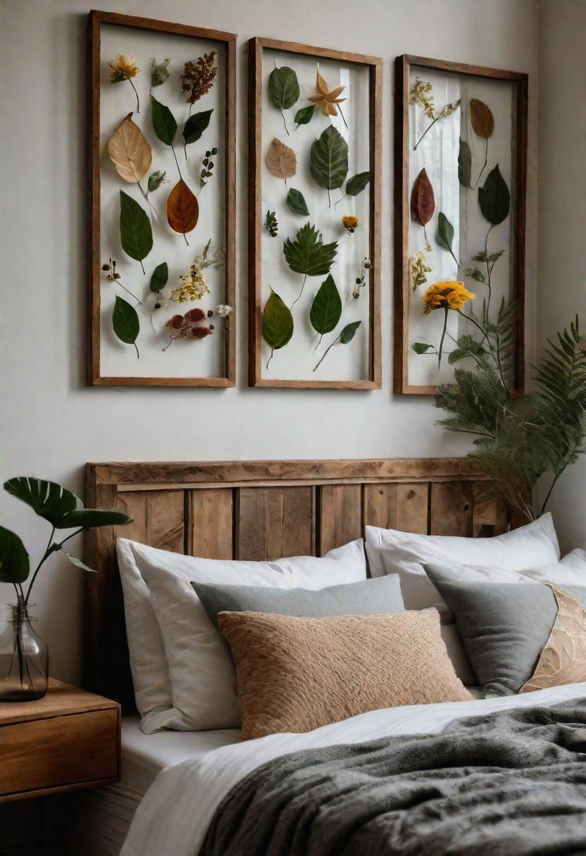 36 Earthy Bedroom Ideas for a Serene Space 36 19. Pressed Nature Art Tutorial-0