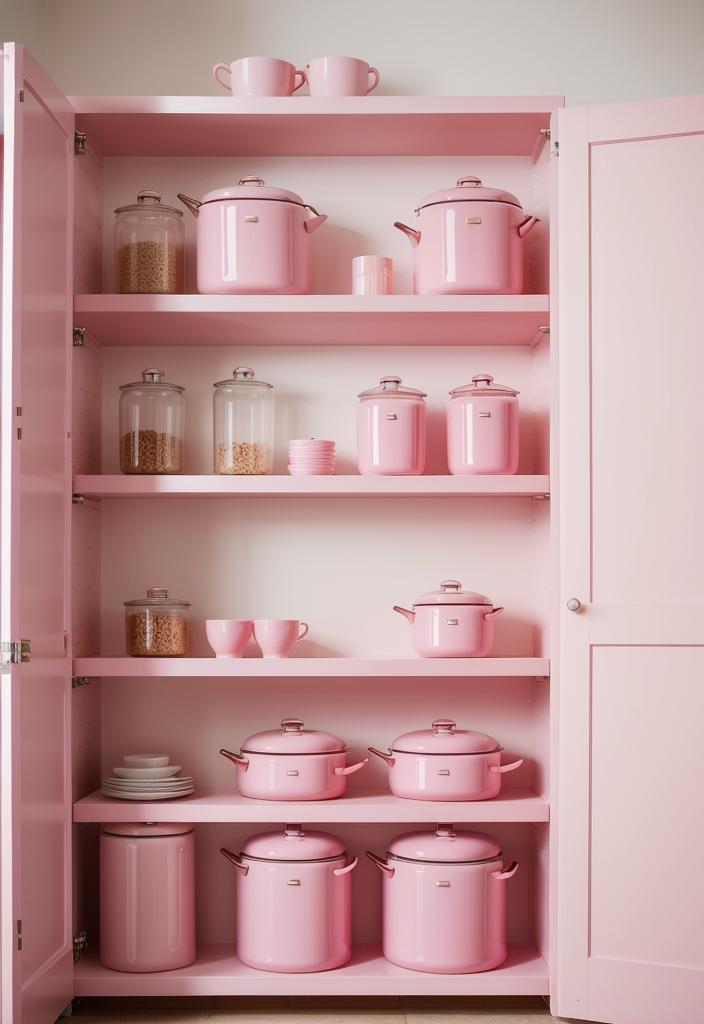 35 Charming Pink Kitchen Ideas: a Feminine Flair in Your Cooking Space 23 20. Pretty Pink Canister Set-0